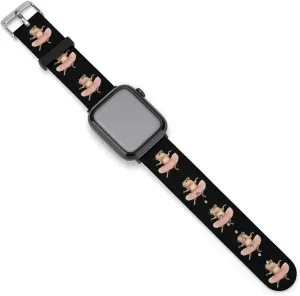 Capybara Ballet Dancer Adjustable Silicone Watchband Compatible with IWatch Classic Soft Sports Watch Strap for Men Women