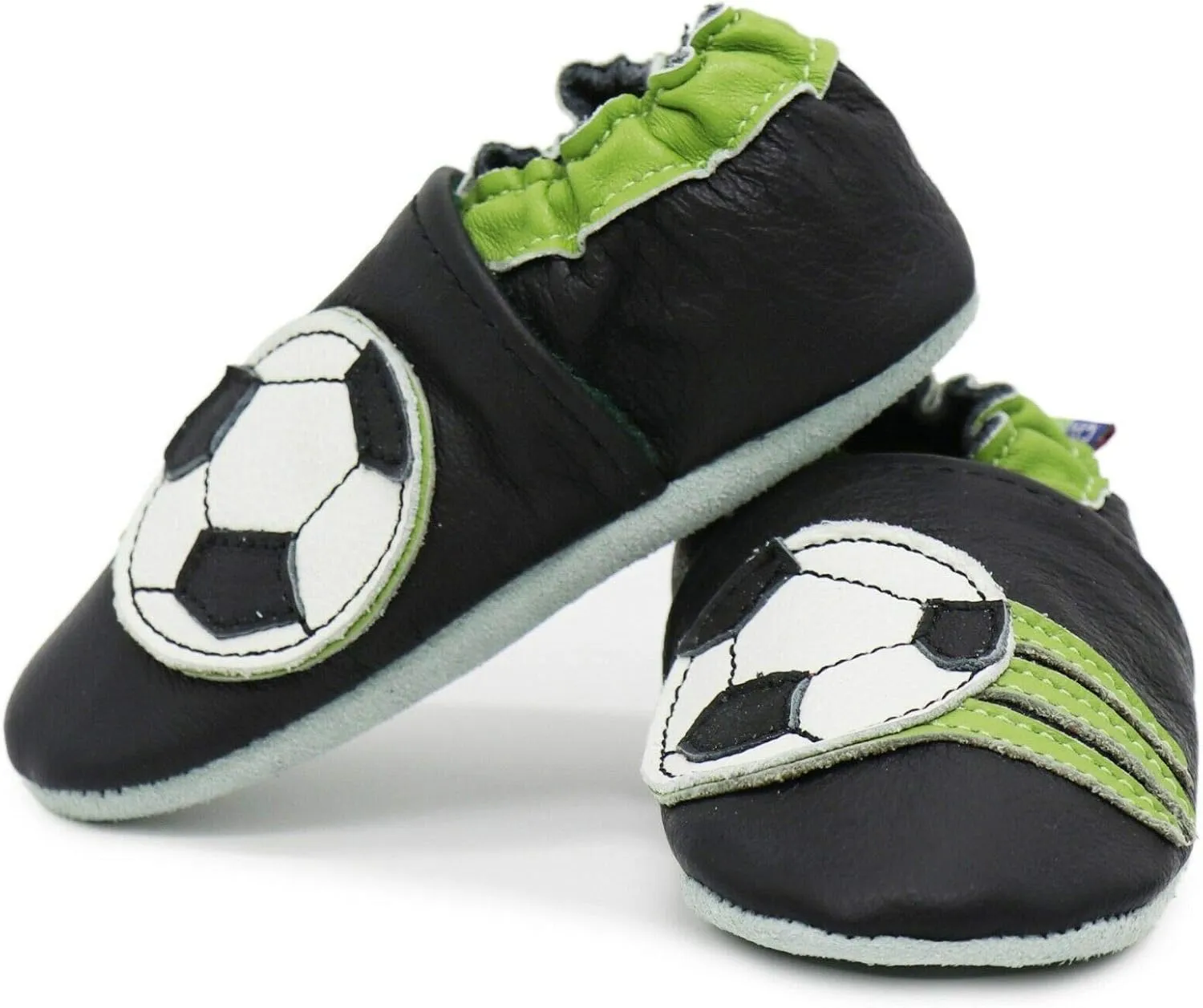 Carozoo Boys Girls Slippers Leather Soft Sole Indoor Shoes Socks Car Truck Dragon Shark Flowers 6-7 Years and 7-8 Years