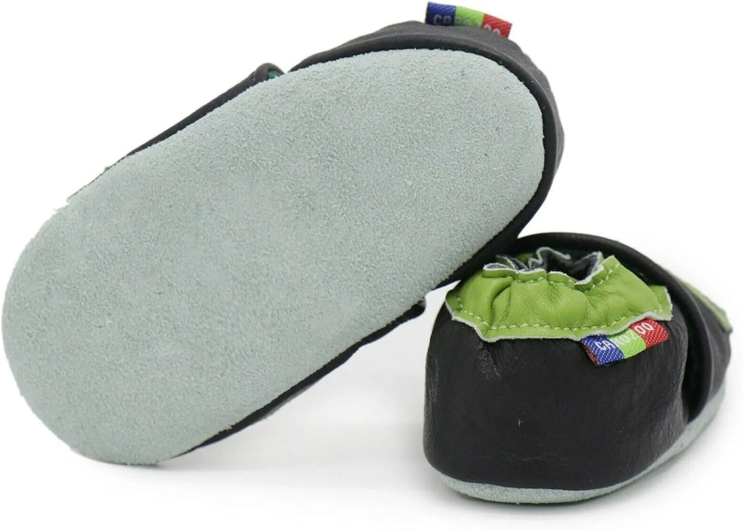 Carozoo Boys Girls Slippers Leather Soft Sole Indoor Shoes Socks Car Truck Dragon Shark Flowers 6-7 Years and 7-8 Years