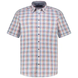 Casa Moda Short Sleeve Shirt Casual Fit Red Multi