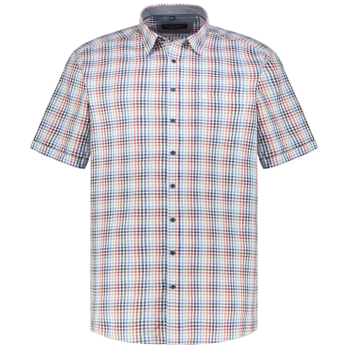 Casa Moda Short Sleeve Shirt Casual Fit Red Multi