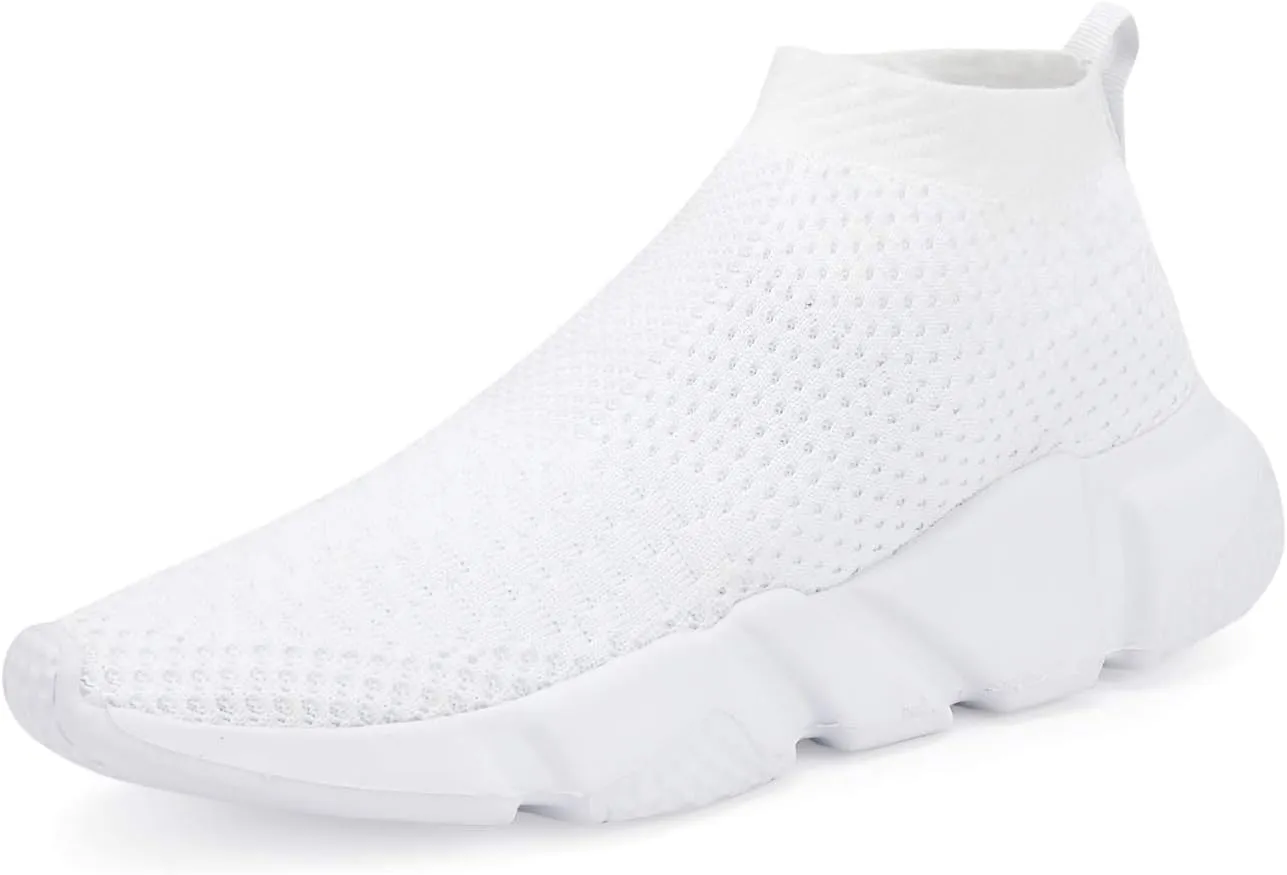Casbeam Men's Running Knit Comfortable Lightweight Breathable Casual Sports Shoes Fashion Sneakers Slip-On Walking Shoes