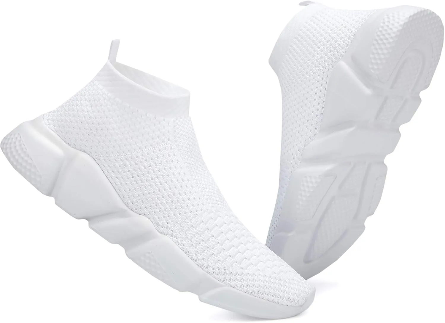 Casbeam Men's Running Knit Comfortable Lightweight Breathable Casual Sports Shoes Fashion Sneakers Slip-On Walking Shoes