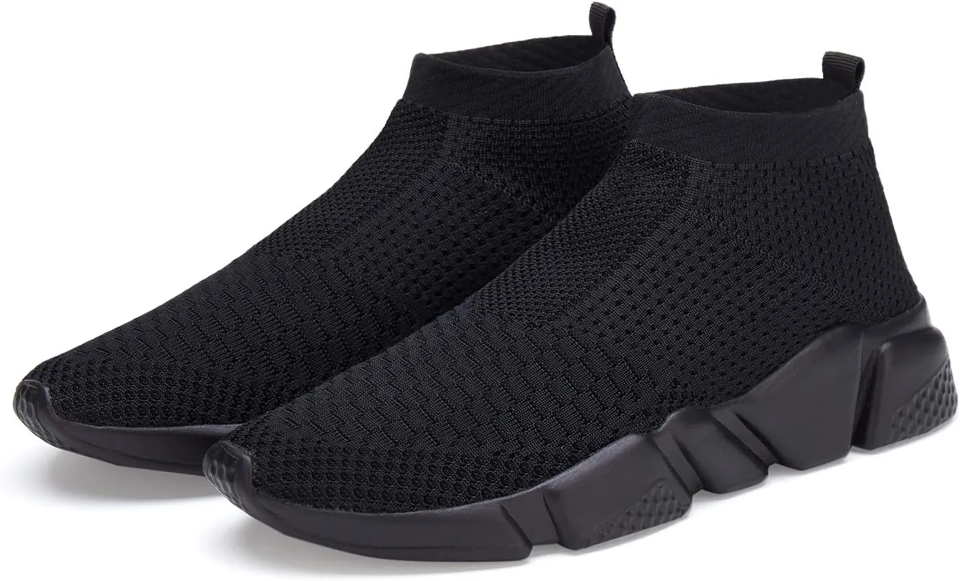 Casbeam Men's Running Knit Comfortable Lightweight Breathable Casual Sports Shoes Fashion Sneakers Slip-On Walking Shoes