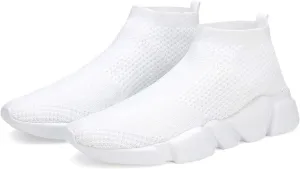 Casbeam Men's Running Knit Comfortable Lightweight Breathable Casual Sports Shoes Fashion Sneakers Slip-On Walking Shoes