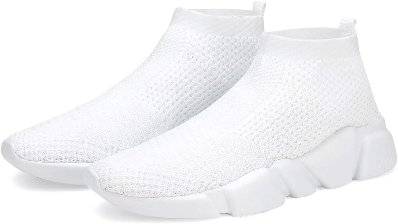 Casbeam Men's Running Knit Comfortable Lightweight Breathable Casual Sports Shoes Fashion Sneakers Slip-On Walking Shoes