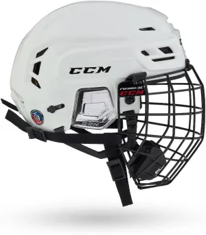 CCM Tacks 210 Hockey Helmet Combo with Cage (White, Small)