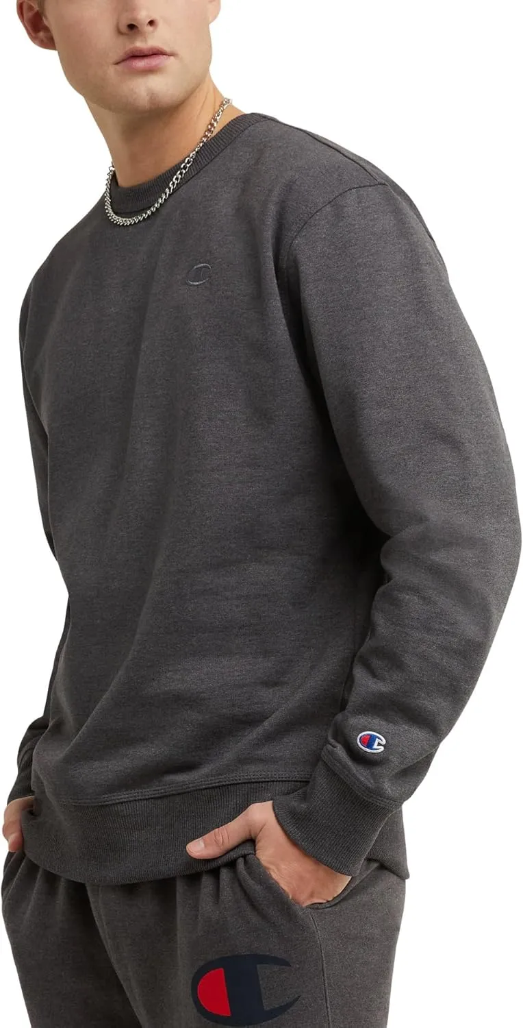 Champion Men's Crewneck, Powerblend Fleece Sweatshirt, Crewneck Sweatshirts (Reg. Or Big & Tall)
