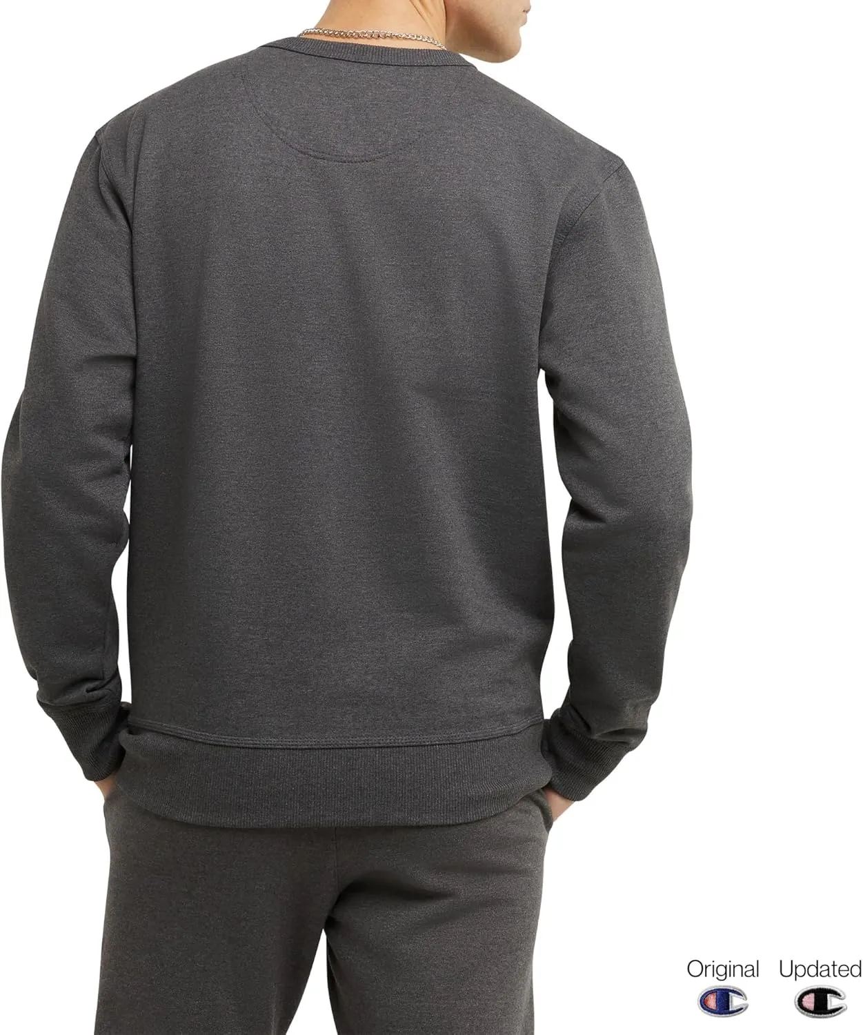 Champion Men's Crewneck, Powerblend Fleece Sweatshirt, Crewneck Sweatshirts (Reg. Or Big & Tall)
