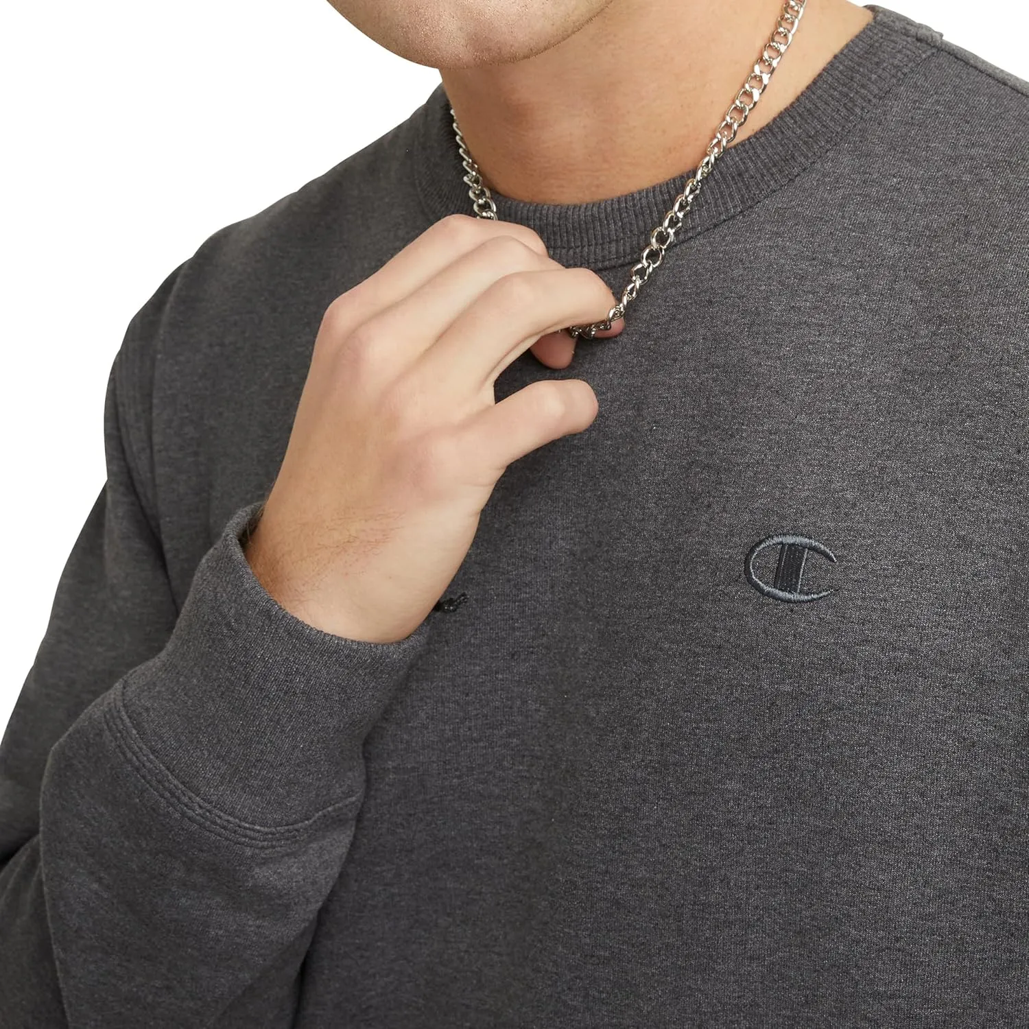 Champion Men's Crewneck, Powerblend Fleece Sweatshirt, Crewneck Sweatshirts (Reg. Or Big & Tall)