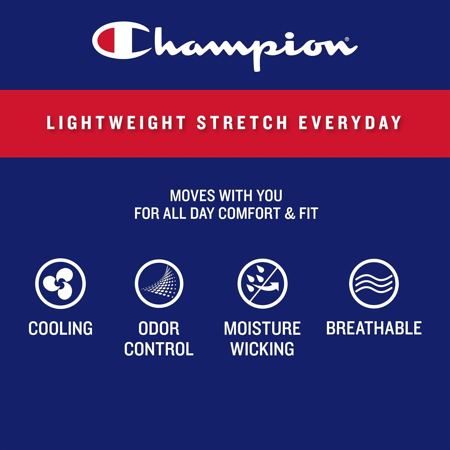 Champion Men's Underwear Boxer Briefs, Total Support Pouch, Assorted 3-Pack