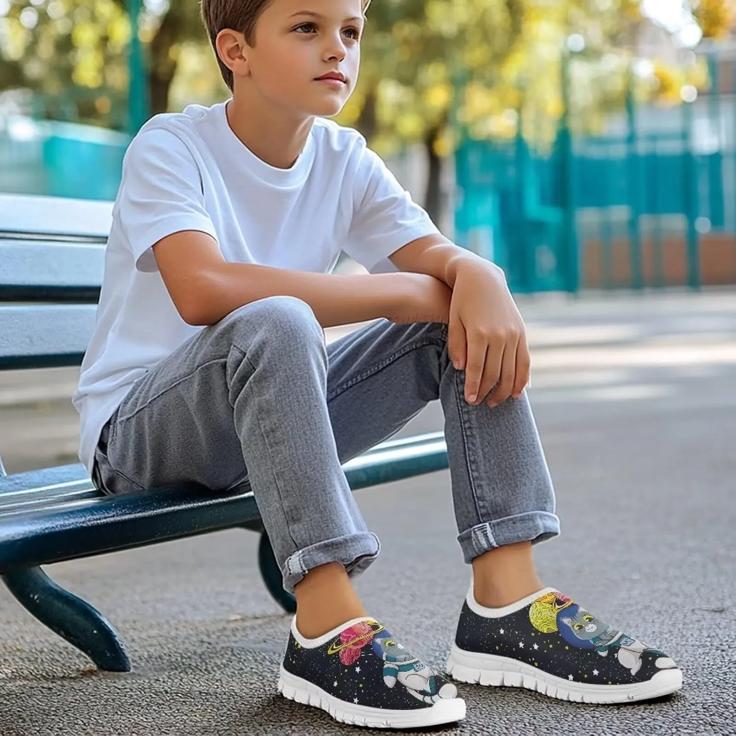 Children's Casual Shoes Slip on Walking Shoes for Little Boys Girls Breathable Running Shoes Lightweight Non-Slip Unisex Fashion Sneakers SizeUS 11-15