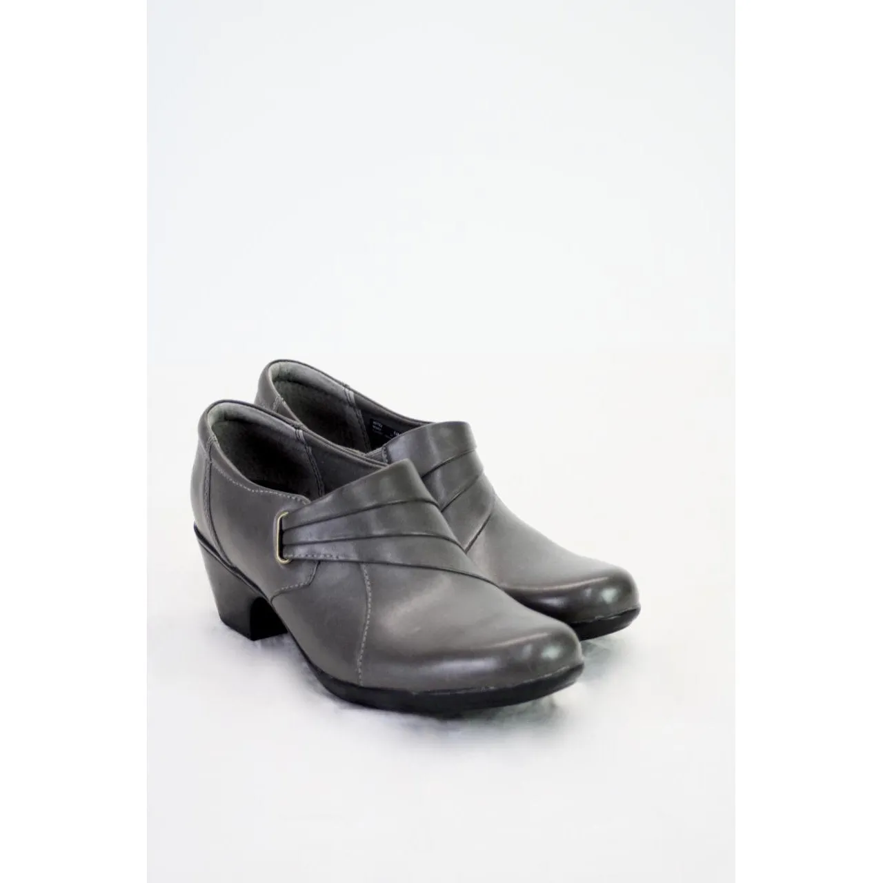 Clarks Women's Bendables Leather Slip On Heels Size 12