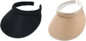 Cloth Covered Slip-On Visor for Women, Adjustable Cap Sports Sun Visors for Men