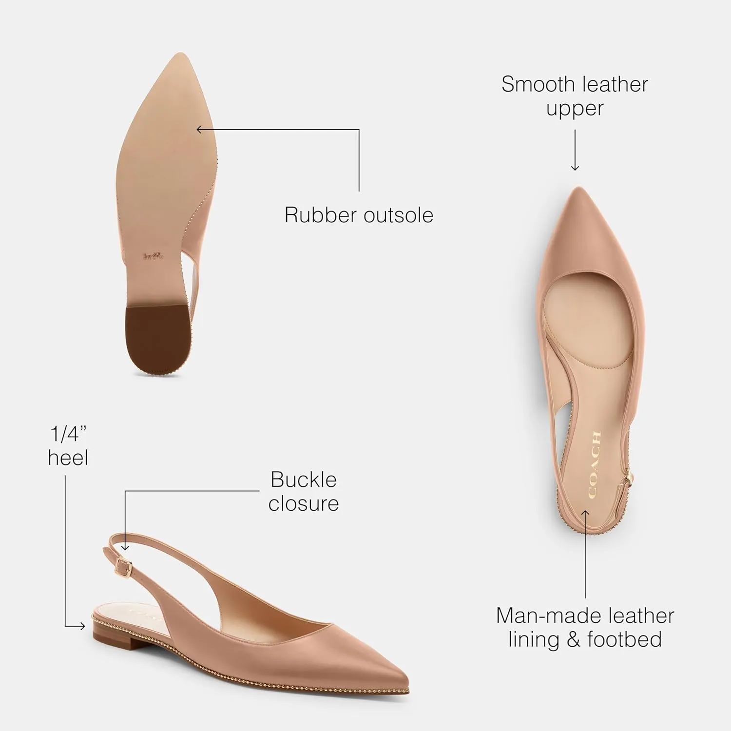 Coach Women's Claire Skimmer Ballet Flat