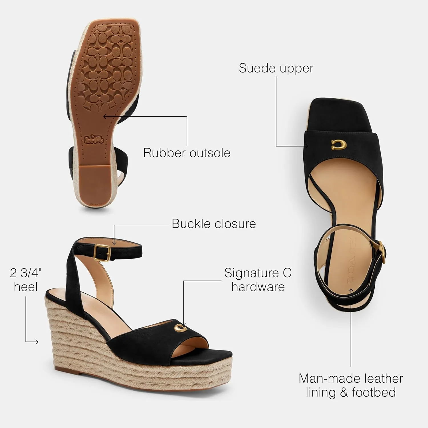 Coach Women's Espadrille Wedge Platform