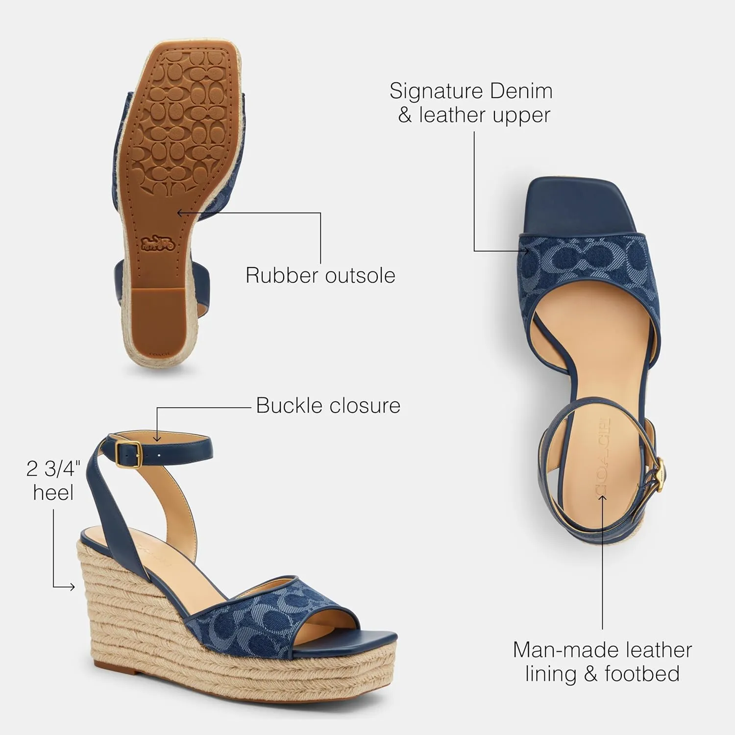 Coach Women's Espadrille Wedge Platform