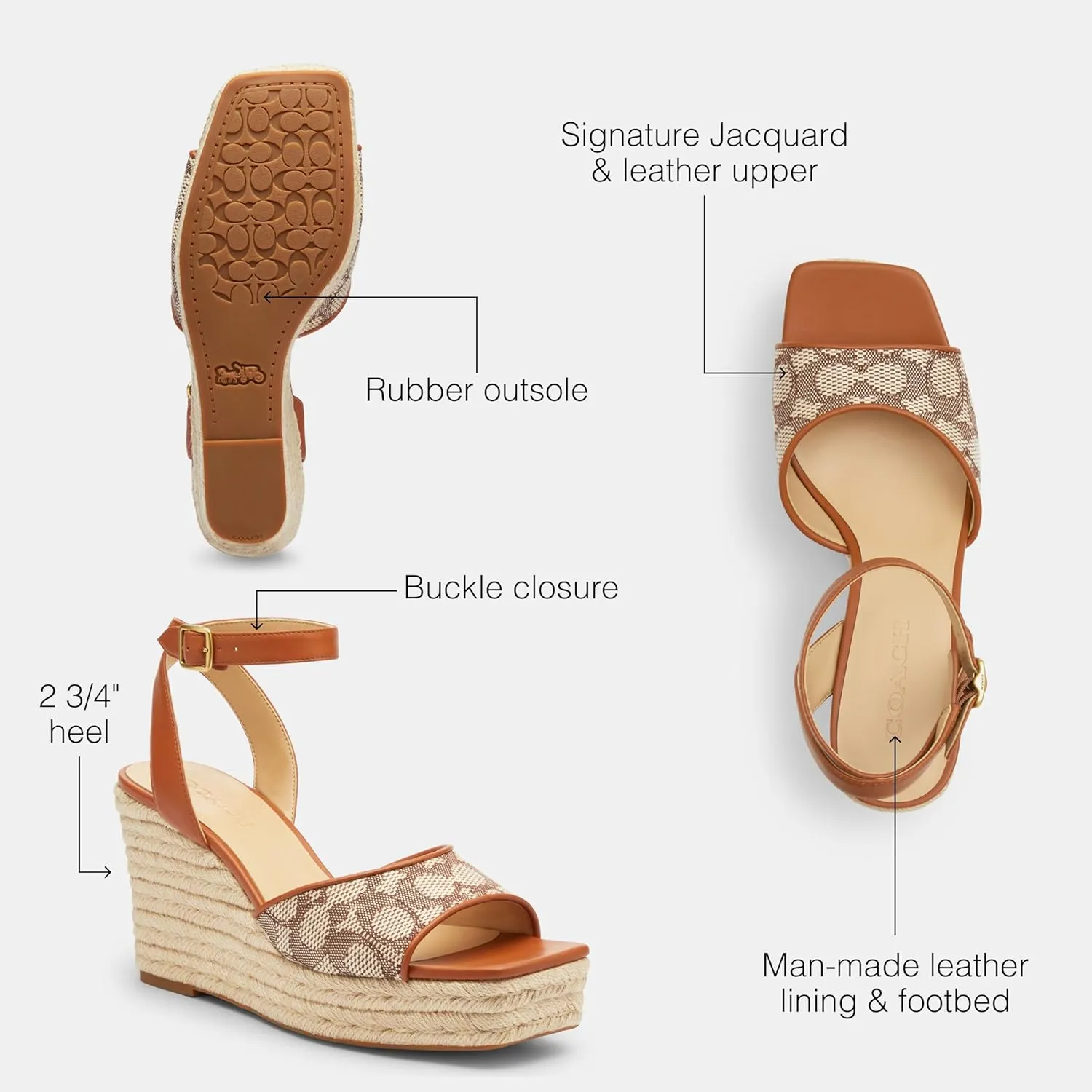 Coach Women's Espadrille Wedge Platform