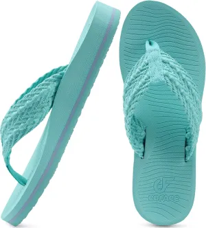 COFACE Womens Orthopedic Flip Flops Comfortable Orthotic Sandals Cushion Recovery Plantar Fasciitis Walking Slip On Ladies Flip Flops for Woman Size 5-11