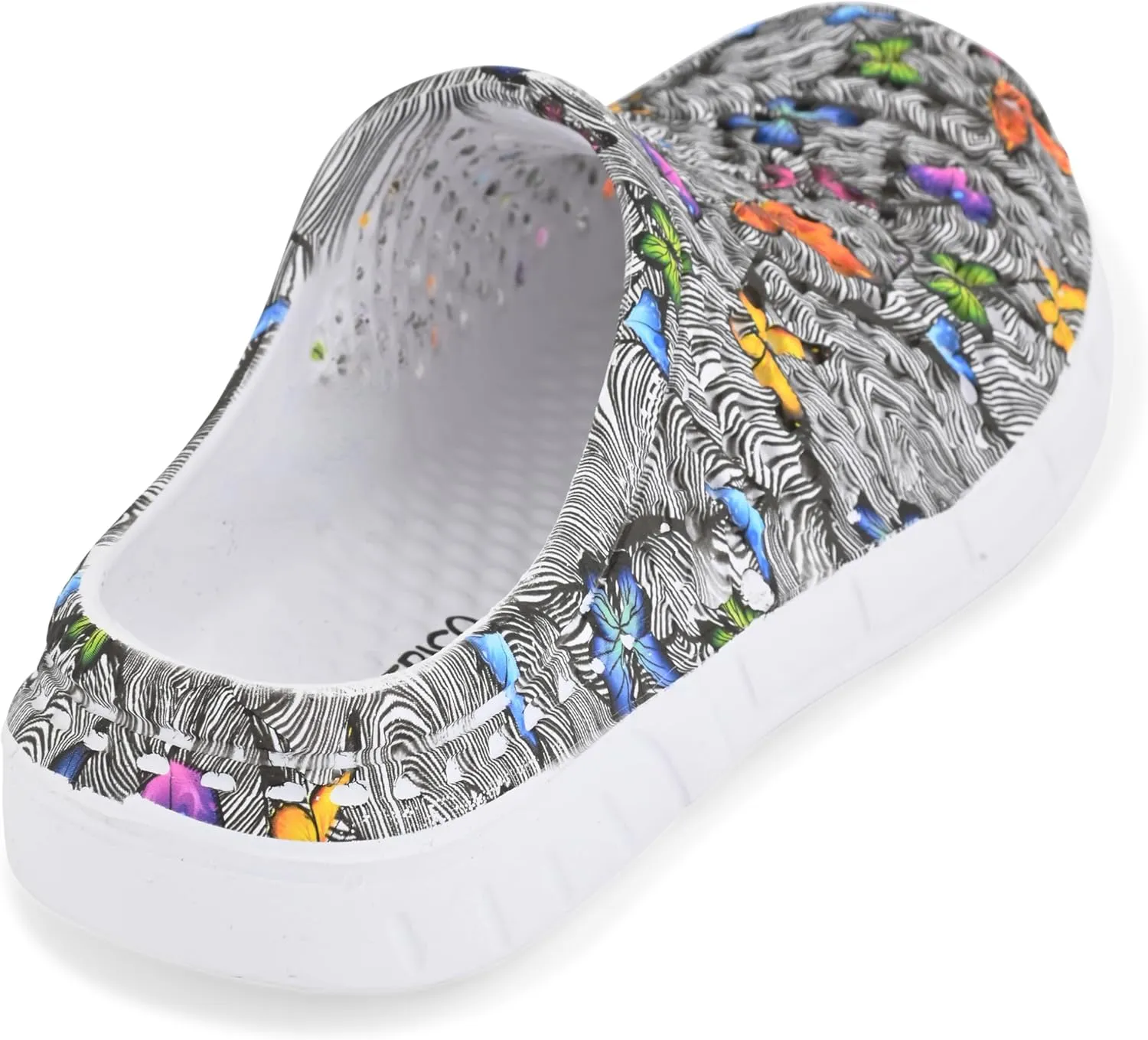 Comfort Trends Slip-On Casual Medical EVA Clogs, Colorful Butterfly Womens' Comfort Ventilated Breathable Everyday Shoes Garden EVA Clogs