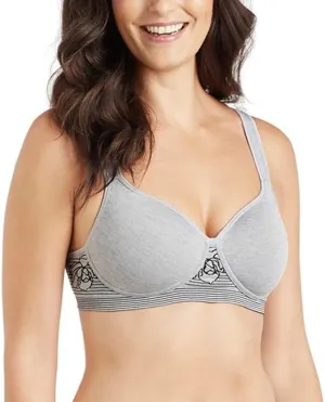 Company Ellen Tracy Women's Seamless Curves Wireless Floral Print Comfort Bra with Adjustable Straps