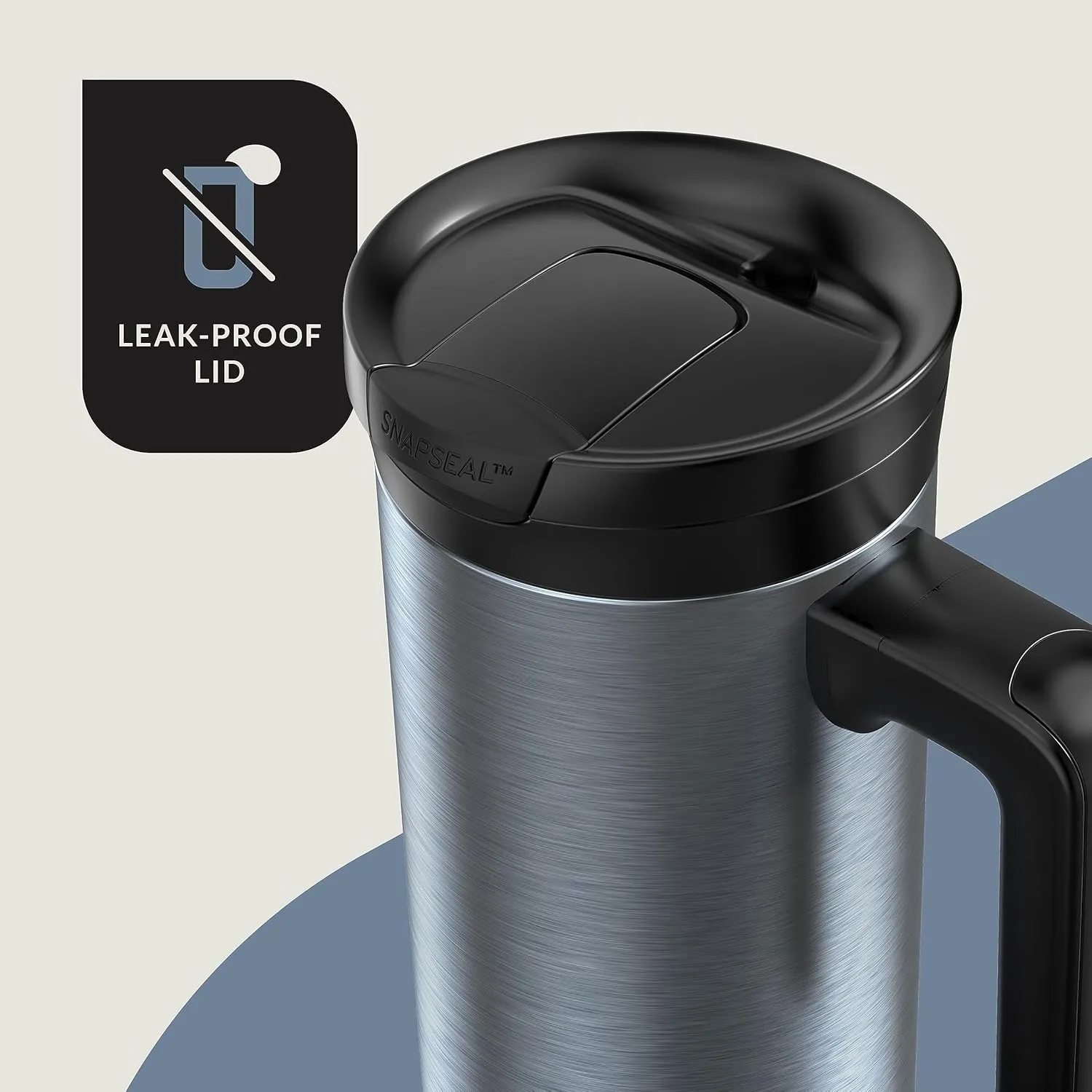 Contigo Superior 2.0 Stainless Steel Travel Mug with Handle Leak-Proof Lid Double-Wall Insulation for Hot & Cold Beverages 20oz Dark Ice Ideal for Commuting and Travel