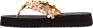 Corkys Footwear No Running Flip Flops - 'V' Strap Adorned With Flowers, Everyday Wear, Soft Footbed for All-Day Comfort, Effortless Slip-On Convenience