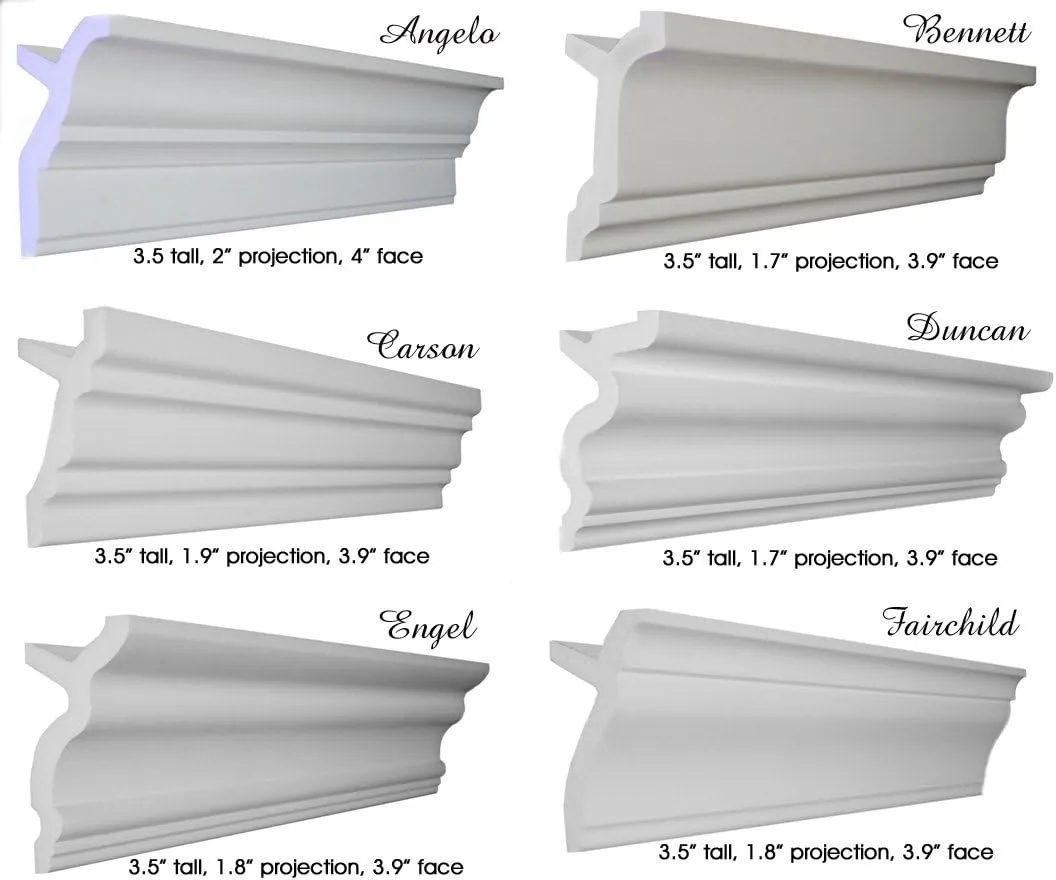Creative Crown Foam Molding | 96 Ft of 3.5" Engel Foam Crown Molding kit W/precut Corners on end of Lengths 4 Inside & 1 Out (Available in 5 Other Styles and Sizes-See Our Other LISTINGS)