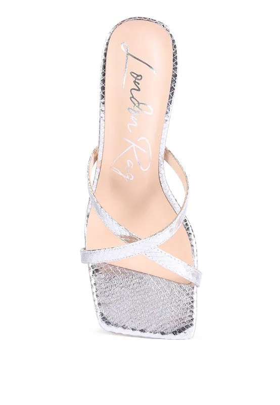 Cross Strap Slip On Sandals