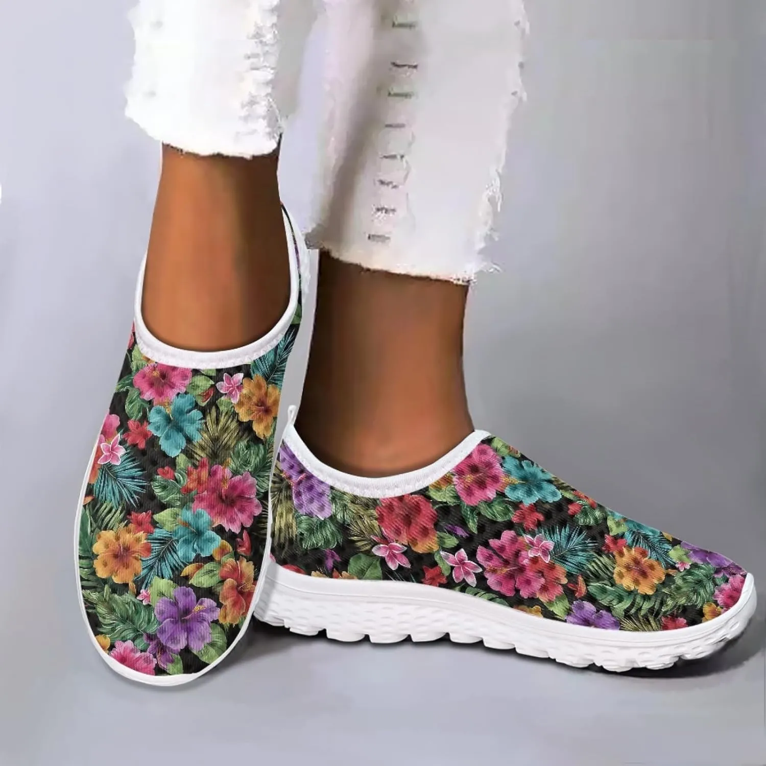 Cumagical Running Shoes Breathable Midsole Womens Slip On Sneakers