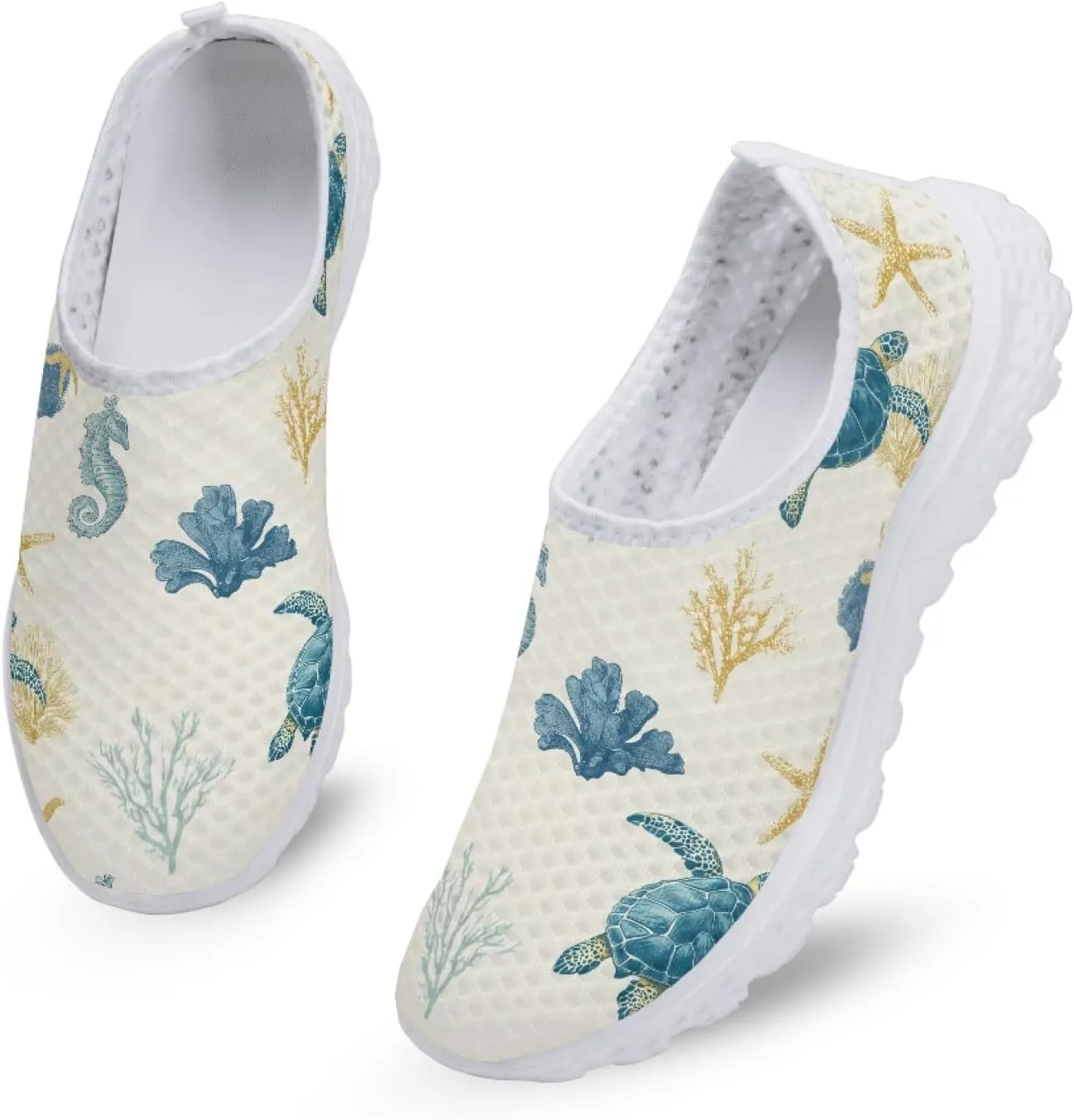 Cumagical Shoes Mesh Quick Drain Design Mens Casual Slip On Shoes