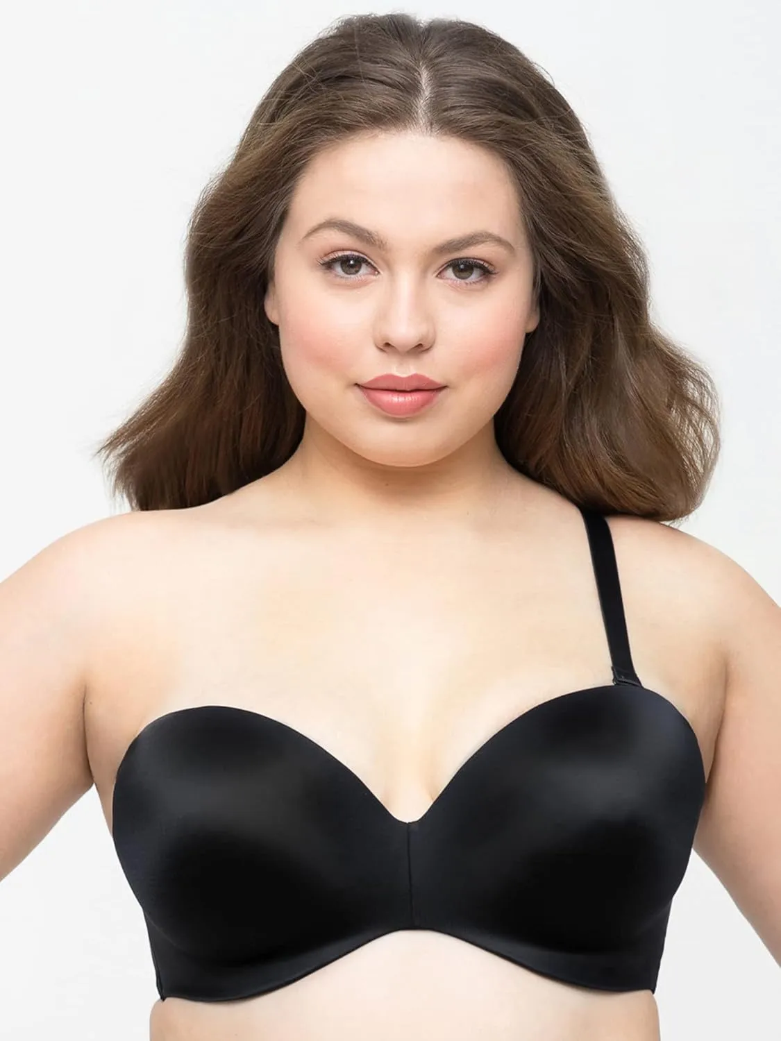 Curvy Couture Women's Smooth Strapless Multi-Way Bra