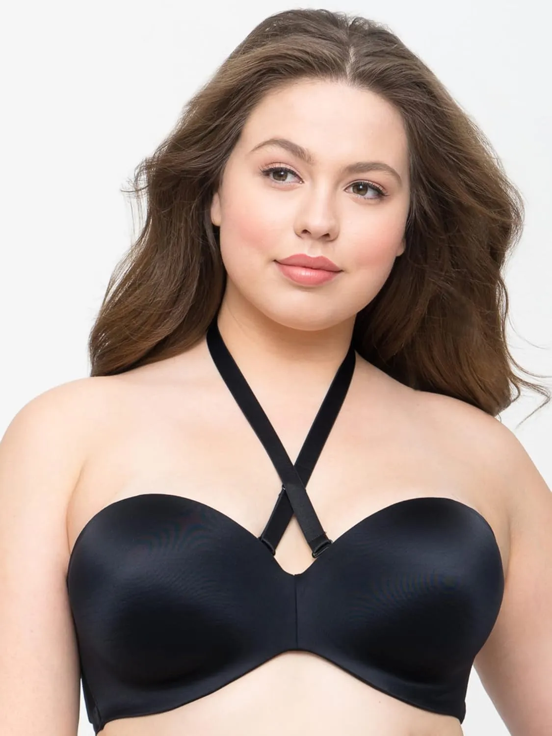 Curvy Couture Women's Smooth Strapless Multi-Way Bra