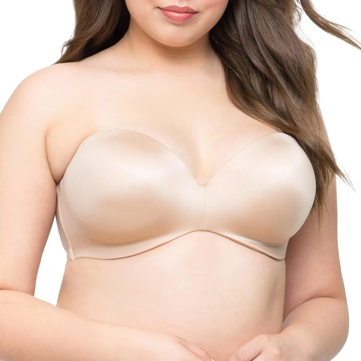 Curvy Couture Women's Smooth Strapless Multi-Way Bra