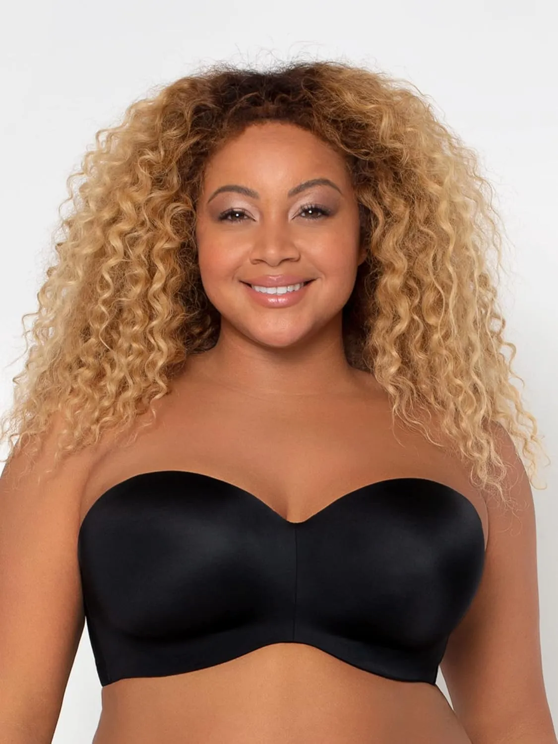 Curvy Couture Women's Smooth Strapless Multi-Way Bra