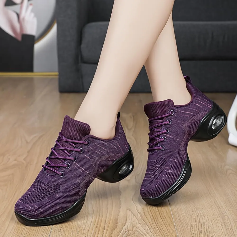 Cushion Lady Girls Modern Breathable Air Cushion Split Sole Athletic Walking Dance Shoes Lightweight Practice Professional Performance Dance Shoes