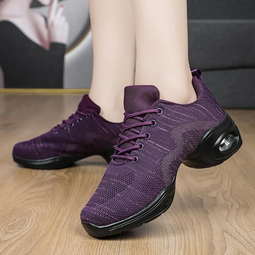Cushion Lady Girls Modern Breathable Air Cushion Split Sole Athletic Walking Dance Shoes Lightweight Practice Professional Performance Dance Shoes