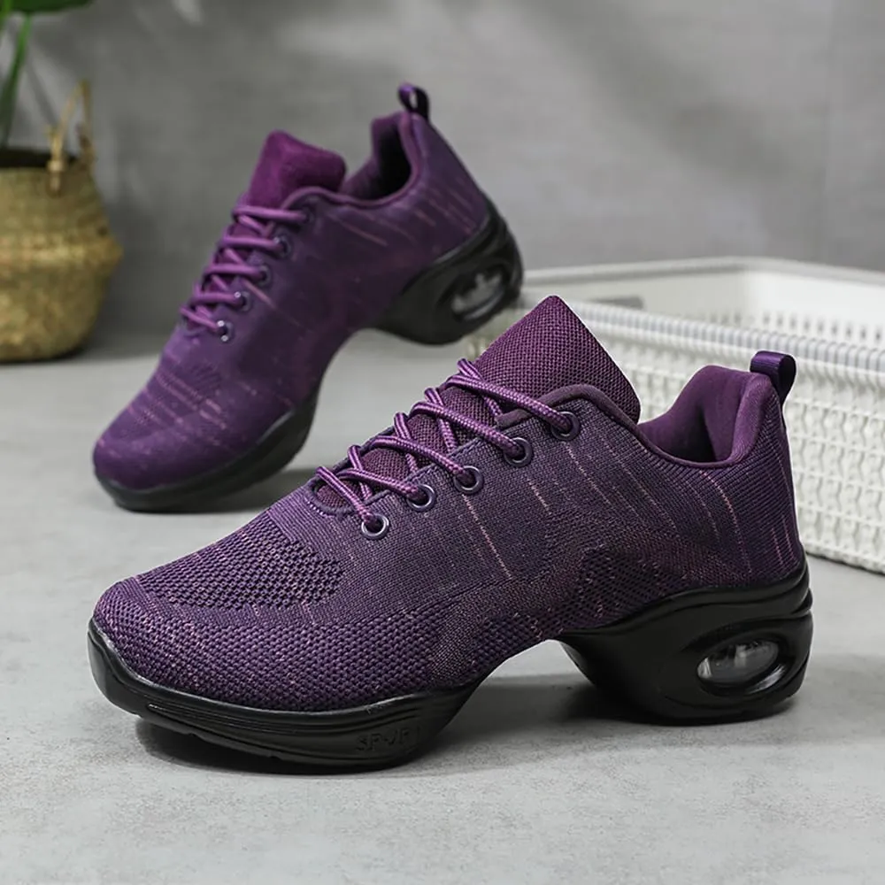 Cushion Lady Girls Modern Breathable Air Cushion Split Sole Athletic Walking Dance Shoes Lightweight Practice Professional Performance Dance Shoes