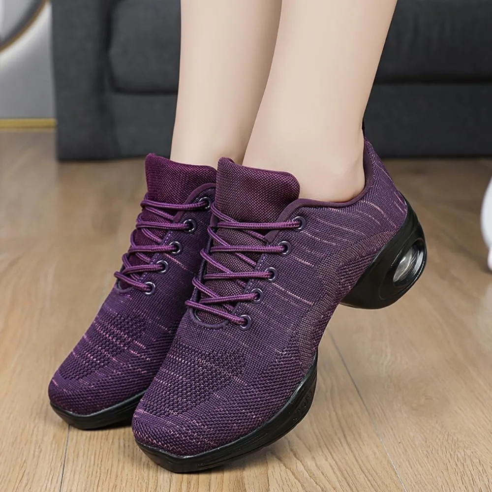 Cushion Lady Girls Modern Breathable Air Cushion Split Sole Athletic Walking Dance Shoes Lightweight Practice Professional Performance Dance Shoes