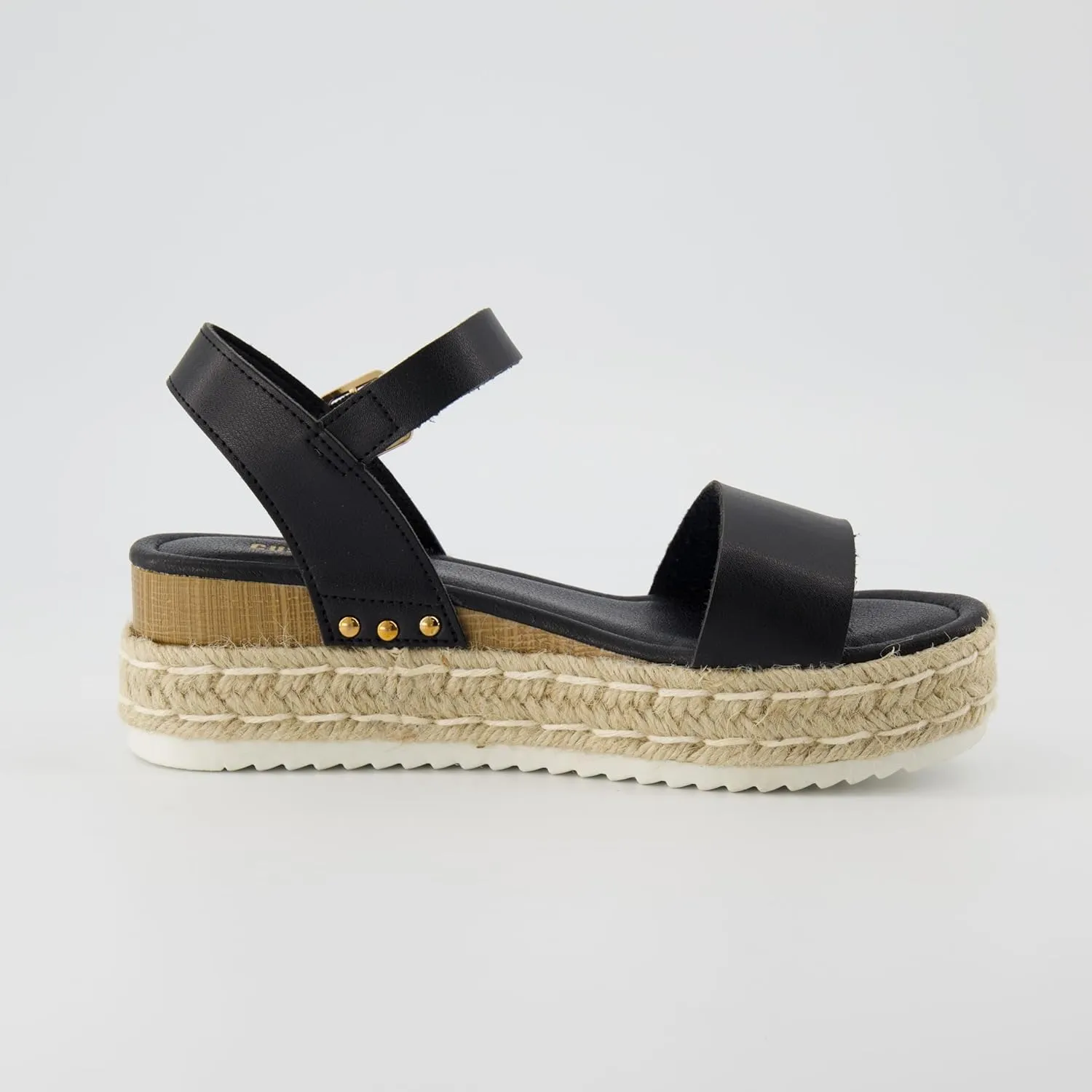 CUSHIONAIRE Melissa Espadrille Platform Sandals For Women with Adjustable Ankle Strap and Memory Foam Insole-Comfortable Womens Sandals for Summer