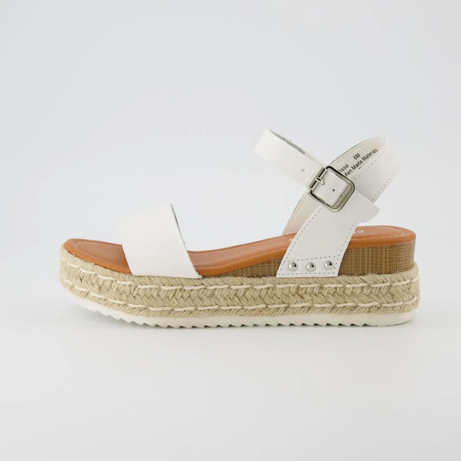 CUSHIONAIRE Melissa Espadrille Platform Sandals For Women with Adjustable Ankle Strap and Memory Foam Insole-Comfortable Womens Sandals for Summer