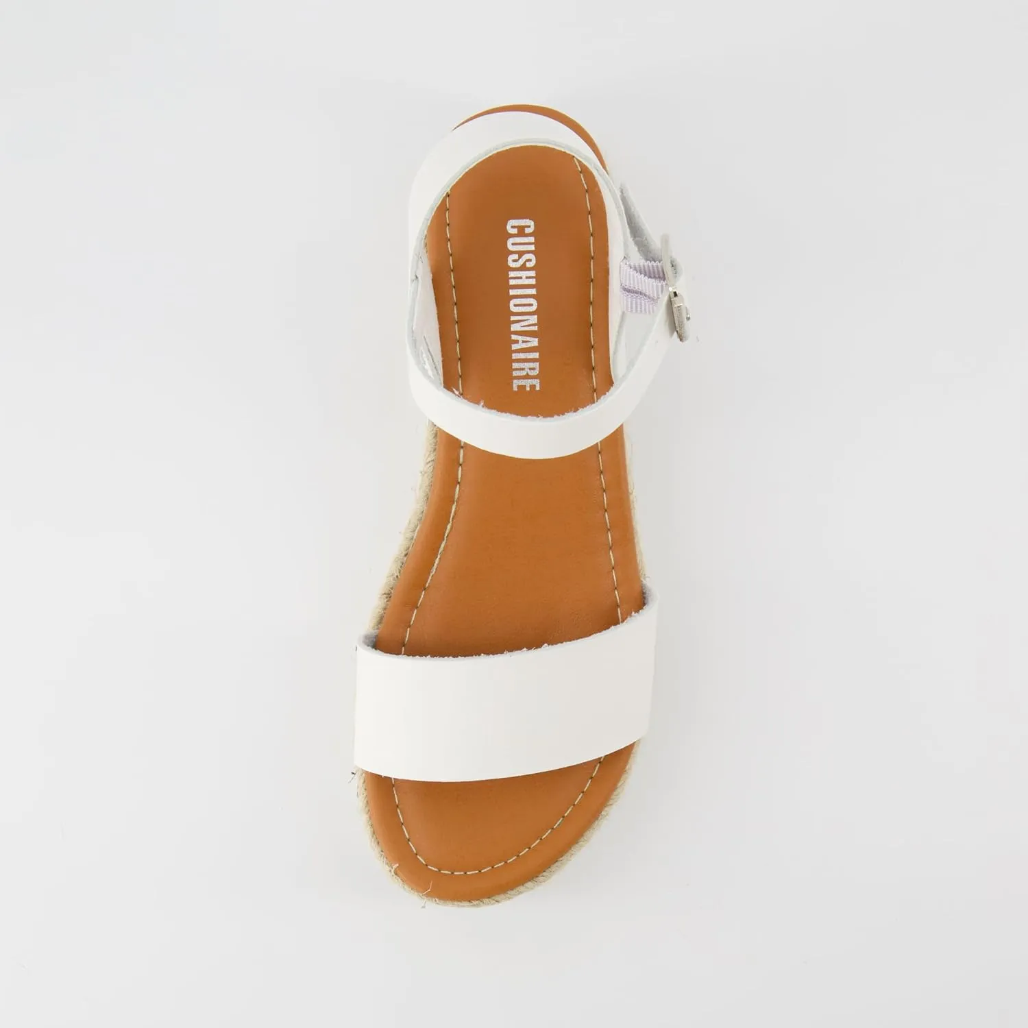 CUSHIONAIRE Melissa Espadrille Platform Sandals For Women with Adjustable Ankle Strap and Memory Foam Insole-Comfortable Womens Sandals for Summer