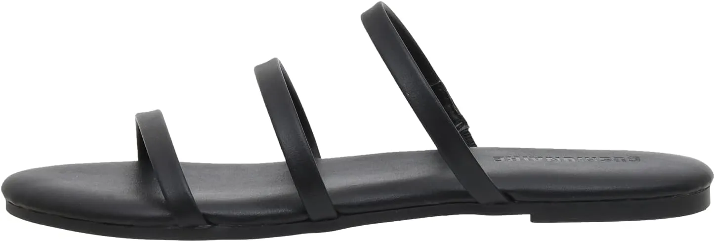 CUSHIONAIRE Women's Capri slide Flip Flop Sandal with Memory Foam