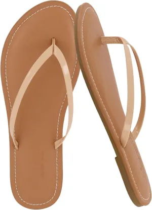 CUSHIONAIRE Women's Cora Flat Flip Flop Sandal with  Comfort