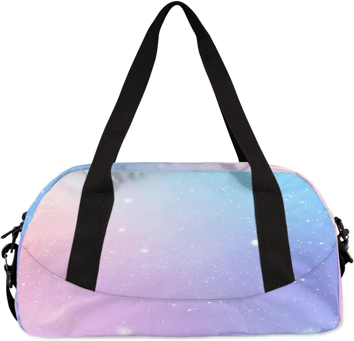 Custom Kids Sports Duffel Bag Pastel Gradient Ice Cream Ballet Girls Personalized Dance Gym Bag for Boys Girls Lightweight Weekender Travel Duffle Cheer Bag