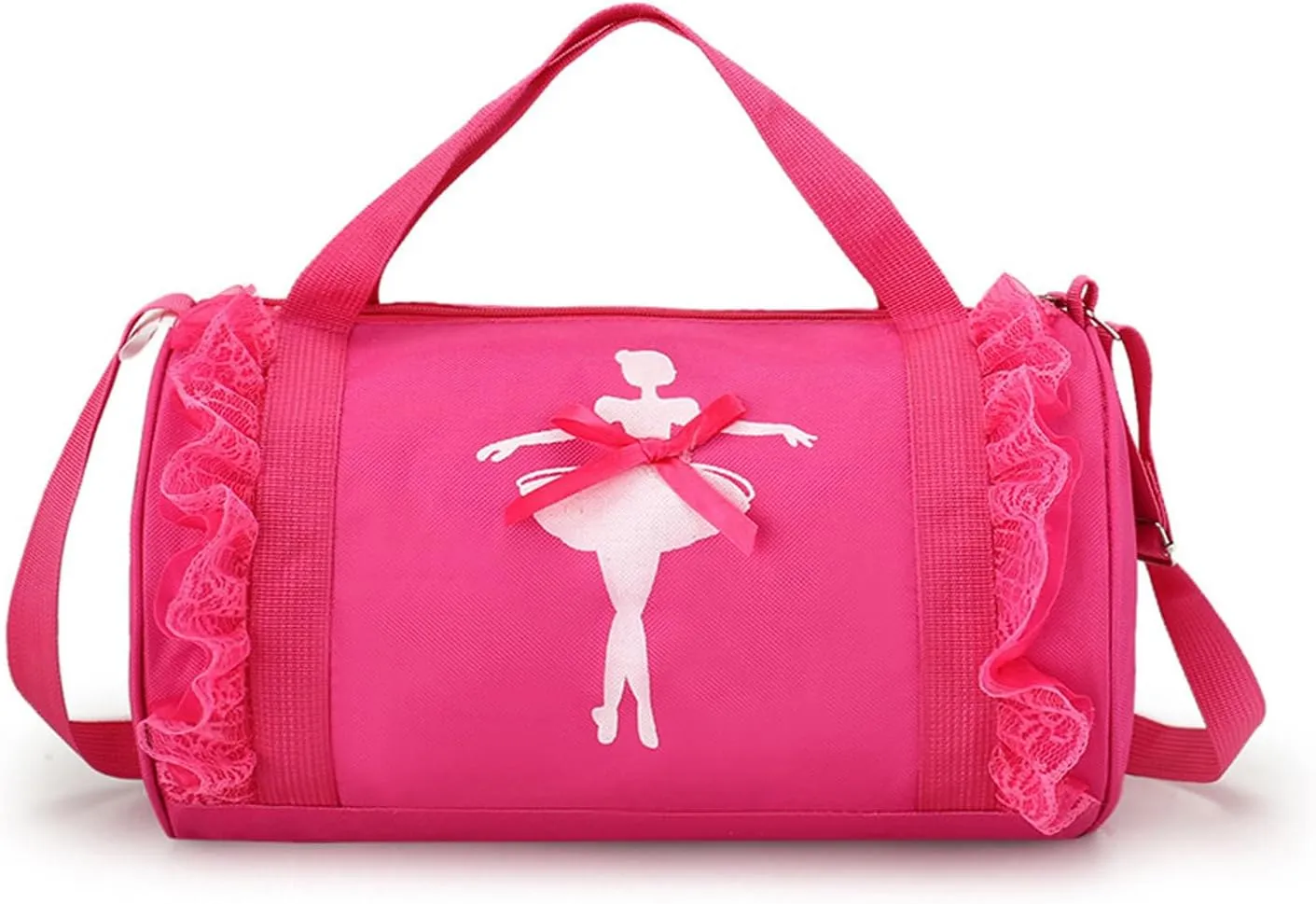 Cute Ballet Dance Backpack Tutu Dress Dance Bag Dance Bag Waterproof Small Duffle Bag Ballet Bags Gym Bag. (Rosy Red)