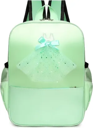 Cute Ballet Dance Backpack,Tutu Dress Dance Bag,Waterproof Bag Ballerina Duffle Bag Personalized dance bags Gym Bag. (Green)