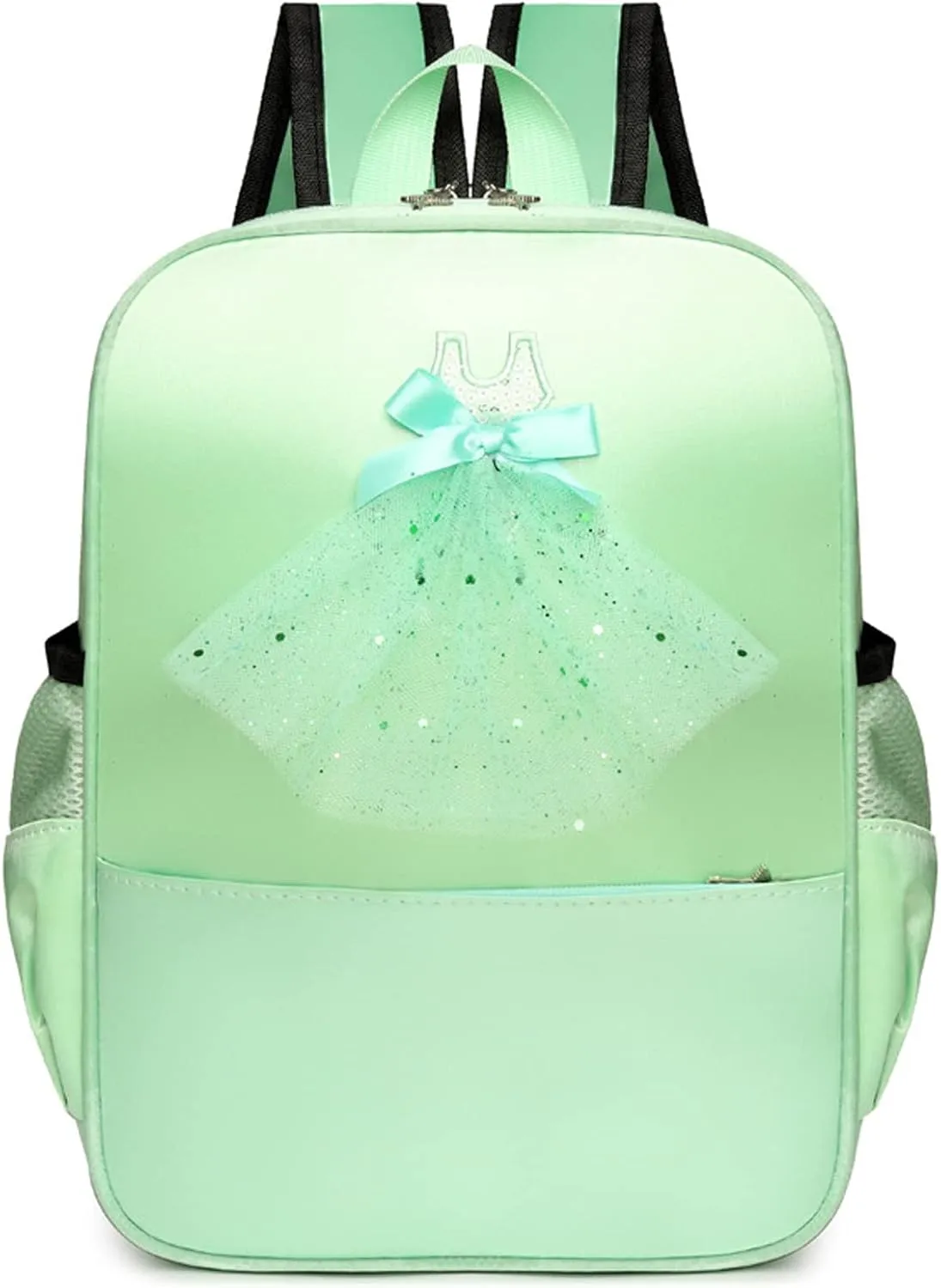 Cute Ballet Dance Backpack,Tutu Dress Dance Bag,Waterproof Bag Ballerina Duffle Bag Personalized dance bags Gym Bag. (Green)