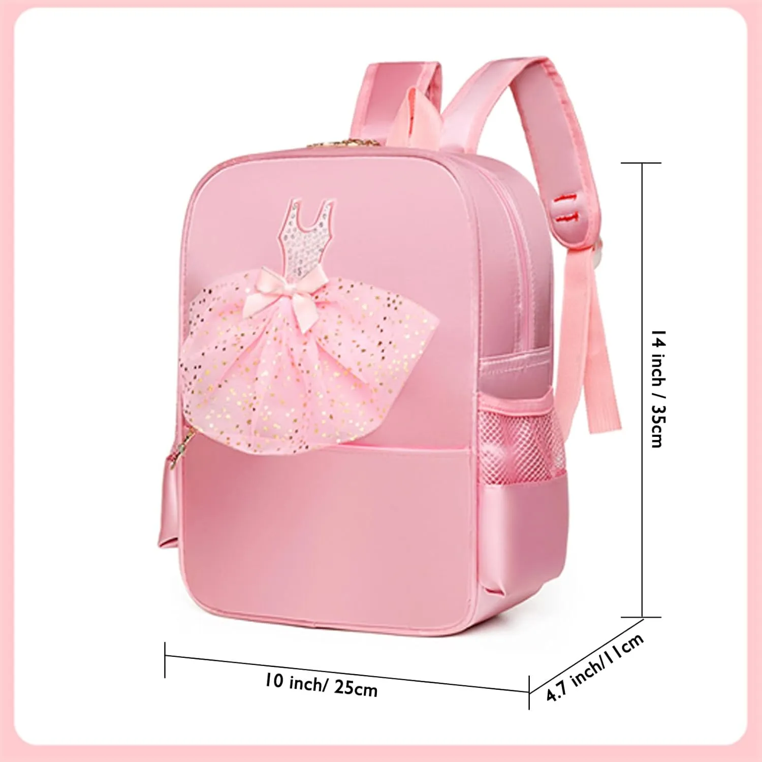 Cute Ballet Dance Backpack,Tutu Dress Dance Bag,Waterproof Bag Ballerina Duffle Bag Personalized dance bags Gym Bag. (Green)