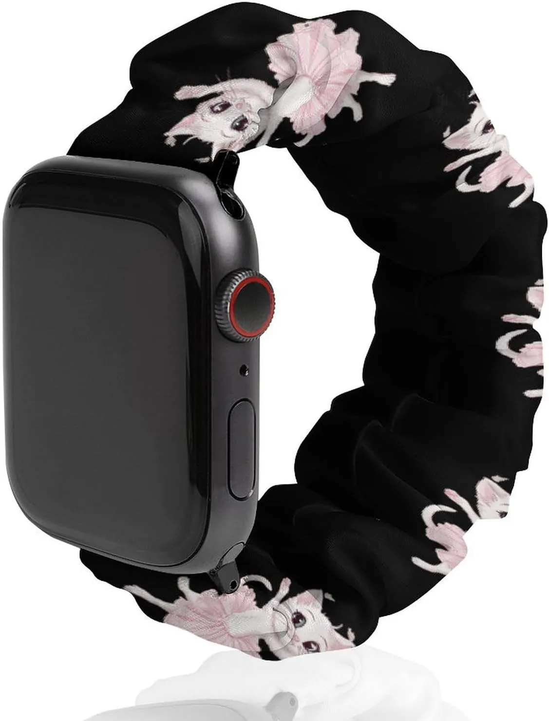 Cute Cat in Tutu Ballet Dancing Watch Band Elastic Watch Strap Soft Wristband Sport Replacement Band Compatible with IWatch